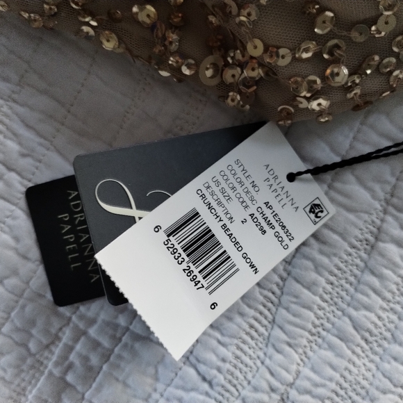 Adrianna Papell Crunchy Breaded Gown 2 - Picture 7 of 8